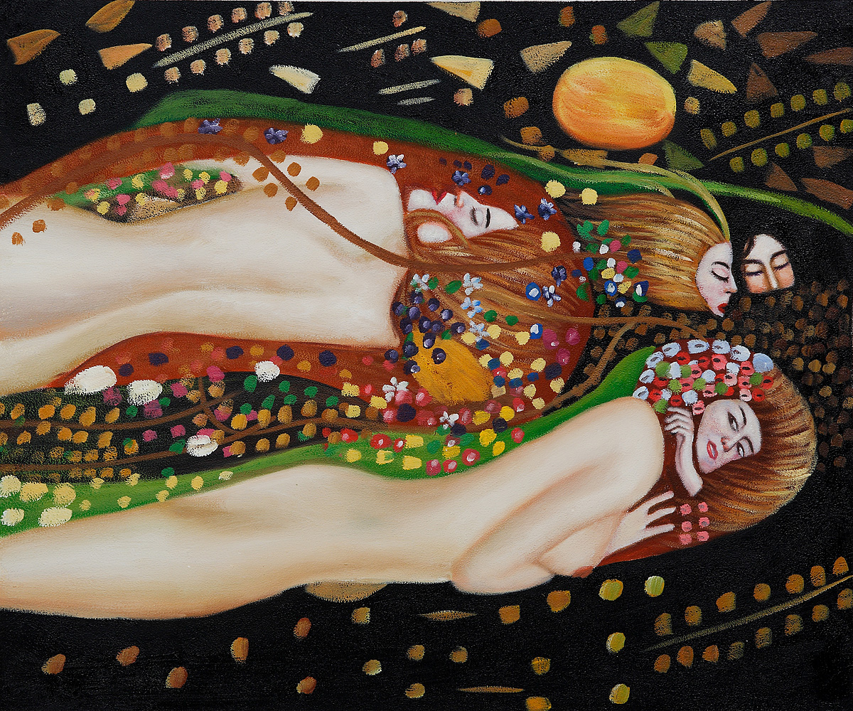 Water Serpents Ii - Gustav Klimt Painting